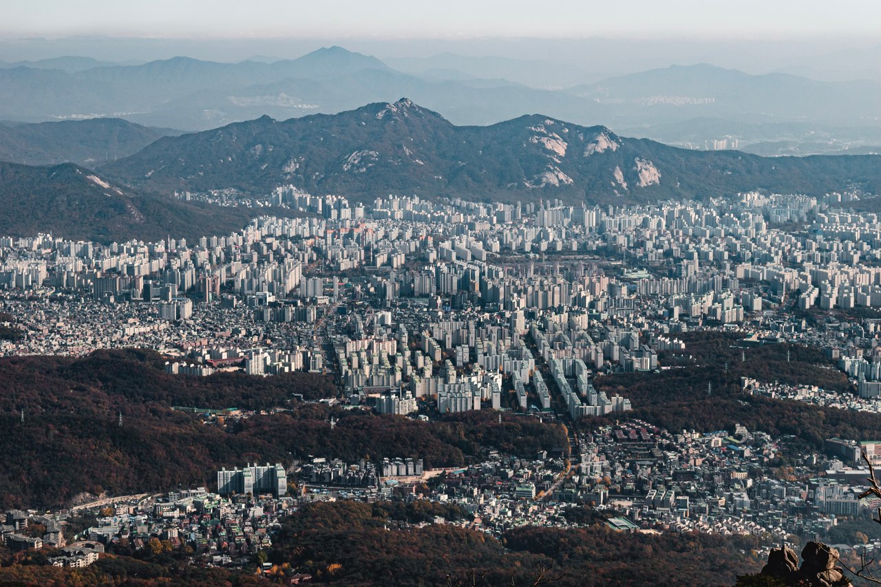 A part of Seoul from the Bukhansan mountain. What a view! And what a hike. (800+ meters)